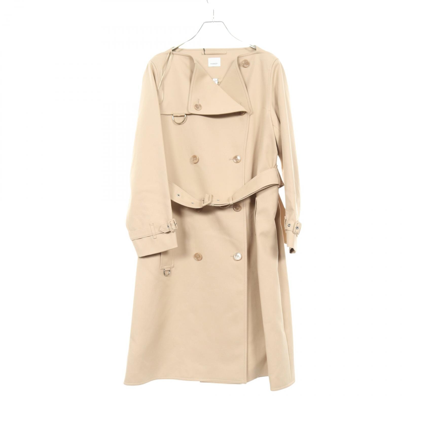 バーバリー BURBERRY コットンンギャバジン ボートネック トレンチコート 衣料品 アウター コットン レディース ベージュ系 80545656 【新品】