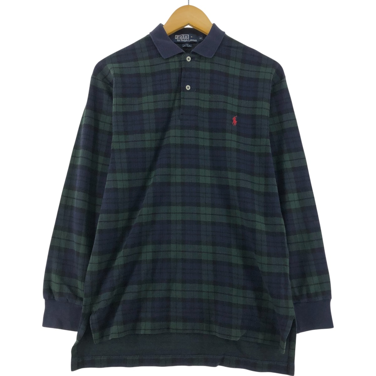 古着 ラルフローレン Ralph Lauren POLO by Ralph Lauren 長袖 チェック ポロシャツ メンズS相当/eaa528837