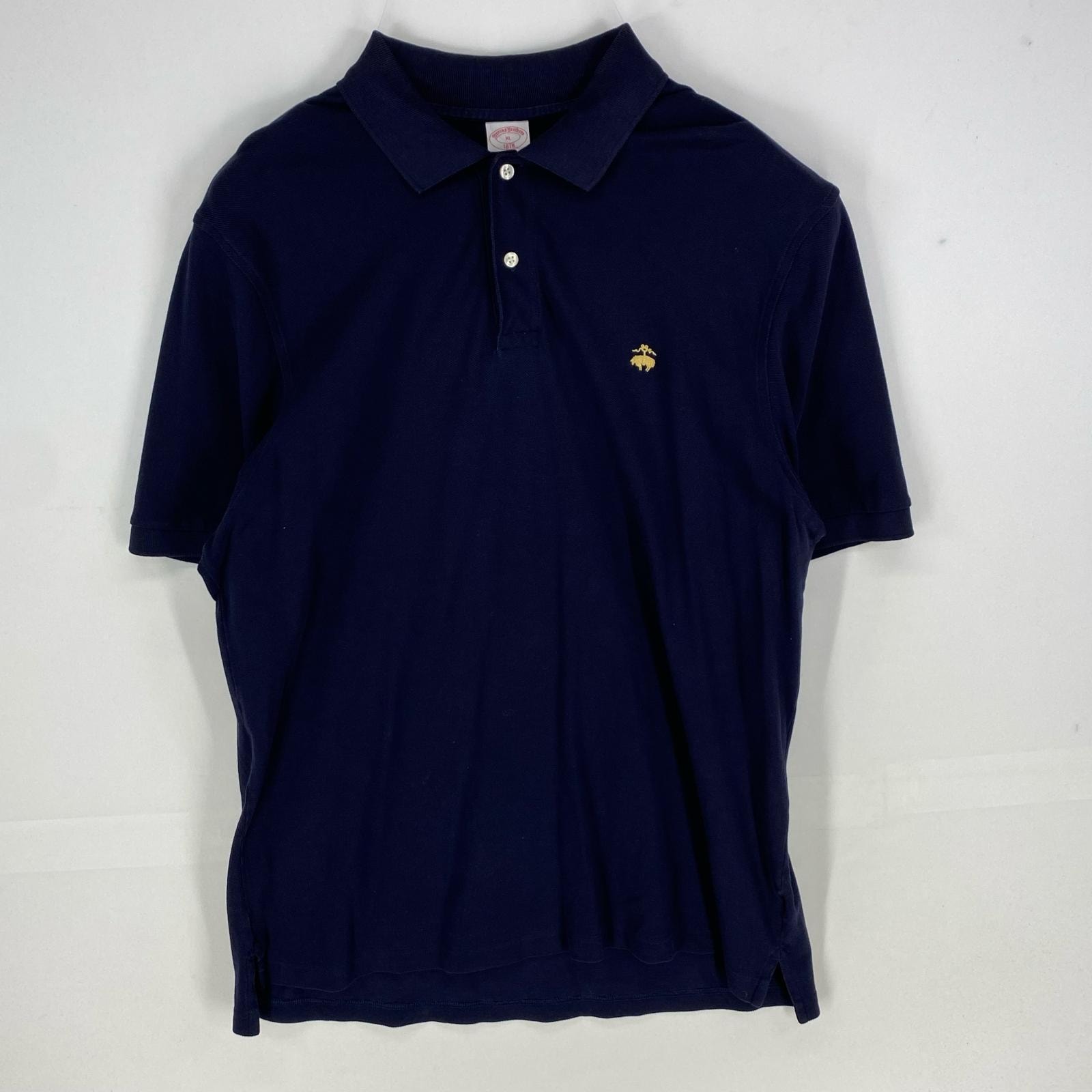古着 ブルックスブラザーズ Brooks Brothers 半袖シャツ ワンポイント 1818 ポロシャツ XL  ネイビー系 メンズ