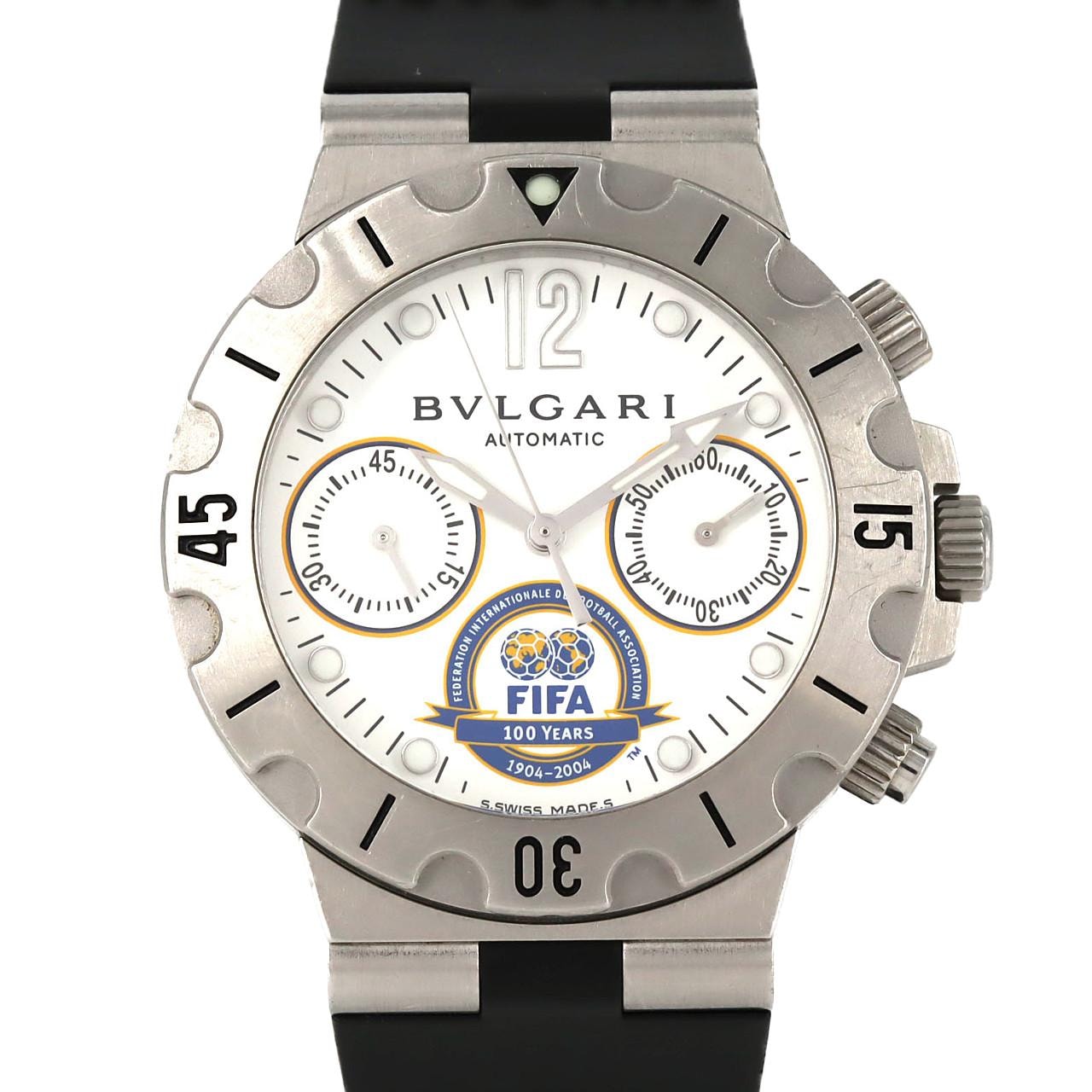 【ノーメンテナンス還元価格】ブルガリ スクーバクロノ・FIFA100YEARS LIMITED SCB38S SS 自動巻