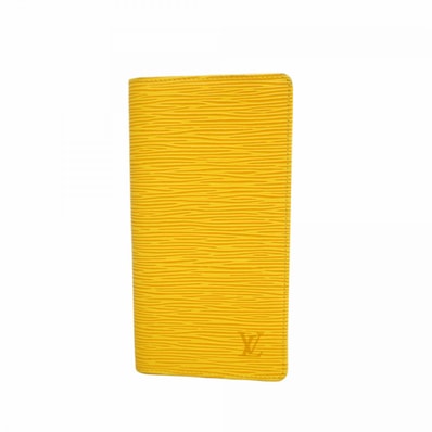 【6dd4271-k】ルイヴィトン 札入れ エピ ポルトカルトクレディ円 M63219 ジョーヌ【中古】レディース