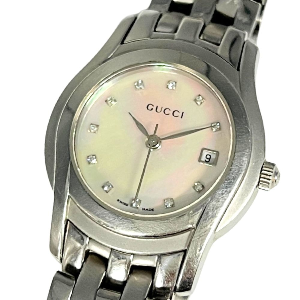 GUCCI グッチ 5500L 11Pダイヤ シェル クォーツ 腕時計 C954