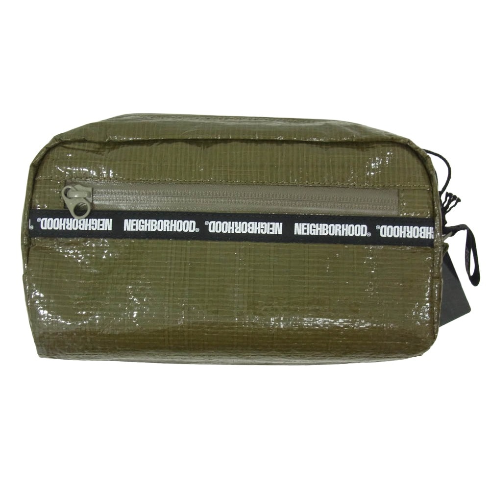 NEIGHBORHOOD ネイバーフッド 20AW 202TQNH-AC01 DOLLER P-POUCH ポリエチレン ロゴ ポーチ カーキ系【新古品】【未使用】【中古】