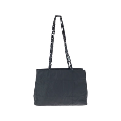 美品 PRADA プラダ テスート 三角ロゴプレート ブラック 黒 シルバー金具 ナイロン プラスチック/ トートバッグ ショルダーバッグ 505446 【中古】