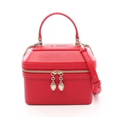 ブルガリ BVLGARI セルペンティ ジュエリーボックス 2WAY ハンドバッグ バッグ レザー レディース レッド系 【中古】