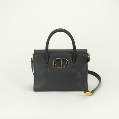 クリスチャンディオール CHRISTIAN DIOR サントノレ スモール 30 モンテーニュ バッグ トートバッグ ショルダーバッグ レザー ブラック Black 黒 ゴールド金具 ハンドバッグ 2way