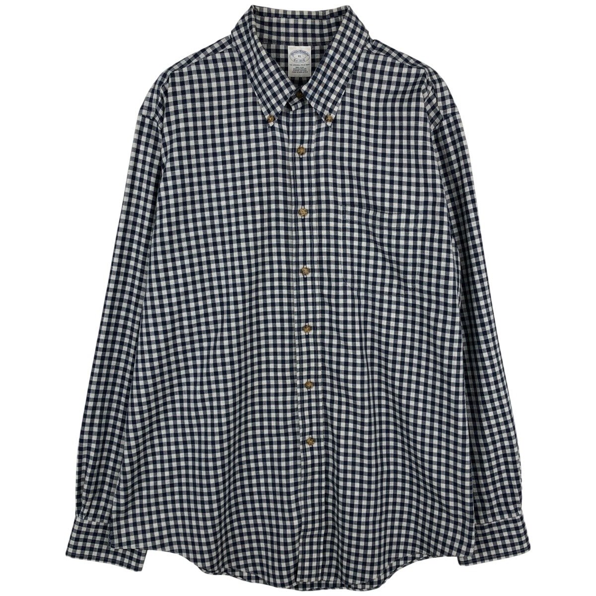 古着 ブルックスブラザーズ Brooks Brothers Est.1818 ギンガムチェック 長袖 ボタンダウンチェックシャツ メンズXL相当/rab181181