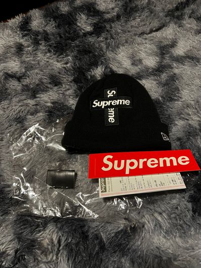 Supreme New Era® Cross Box Logo Beanie "Black"