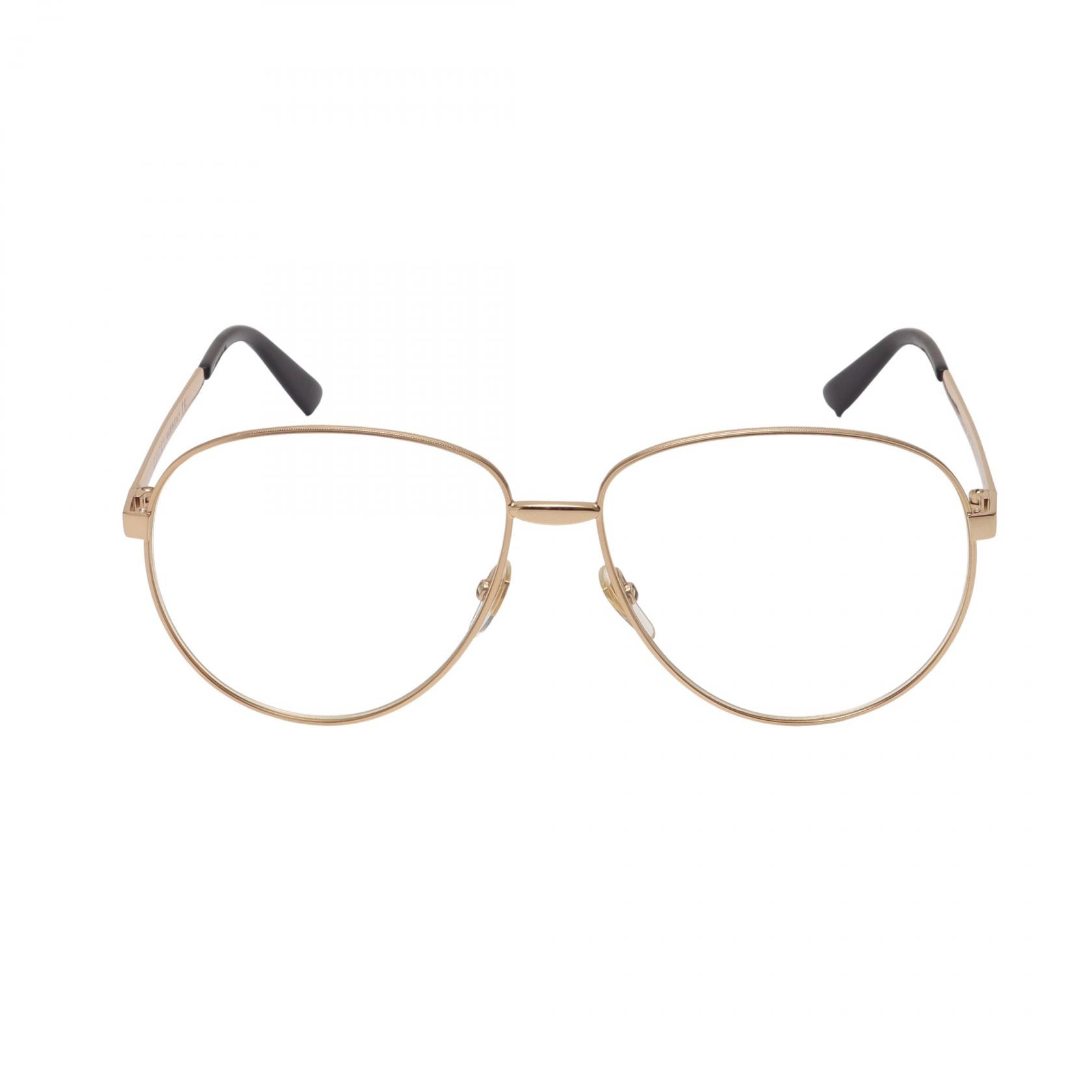 グッチ GUCCI 伊達 メガネ 衣料品 GP レディース ゴールド系 【中古】