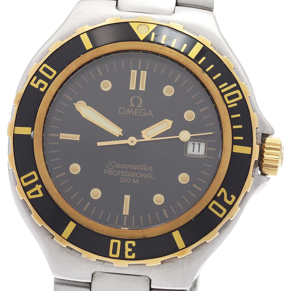 オメガ シーマスター200 YGベゼル デイト  クォーツ メンズ 【中古】