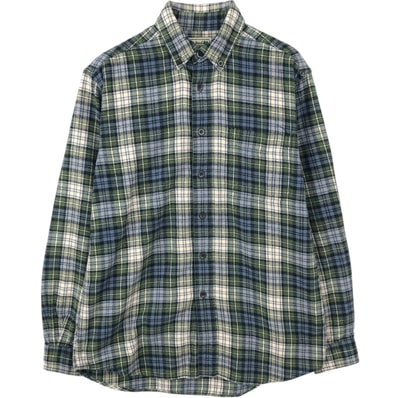 古着 エルエルビーン L.L.Bean 長袖 ボタンダウン ライトネルチェックシャツ メンズS相当/eaa650287