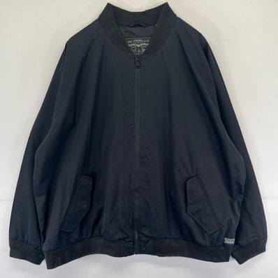 古着 リーバイス Levi's ジャケット ブルゾン 大きいサイズ フルジップ ワンポイントロゴ 2XL ブラック系 メンズ