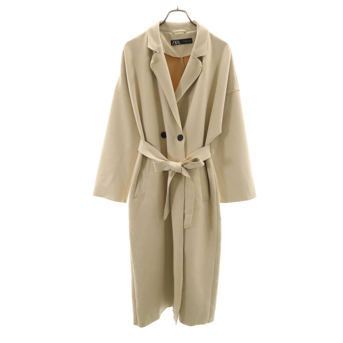 C (やや傷や汚れあり)】ZARA ザラ スエード ロングコート M ベージュ系