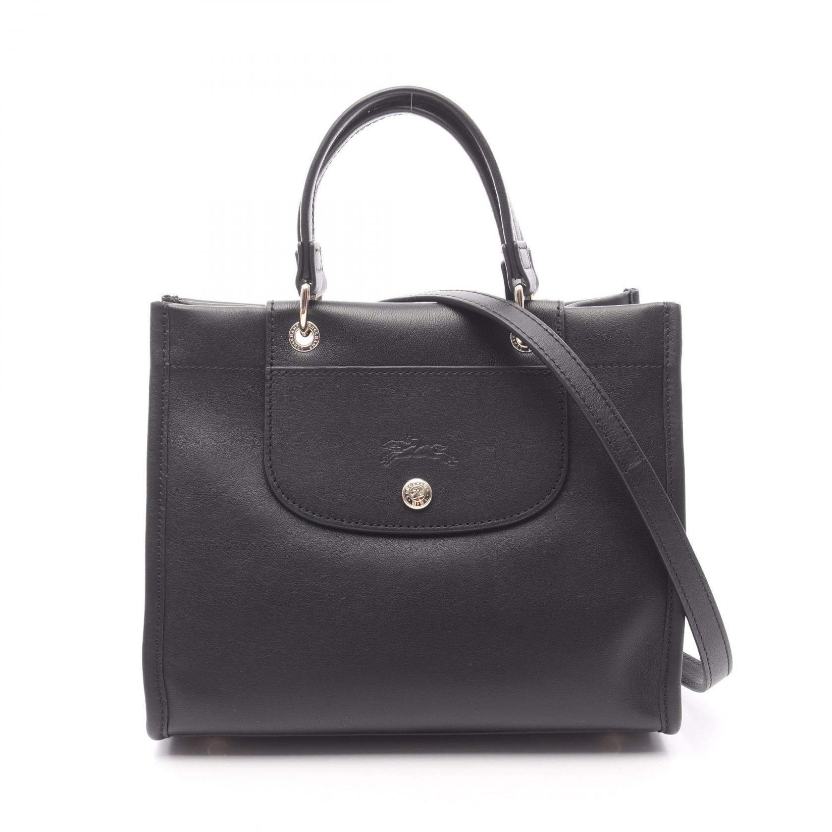 ロンシャン Longchamp カバ ロンシャン S トップハンドル ハンドバッグ バッグ レザー レディース ブラック系 10309HGO001 【新品】