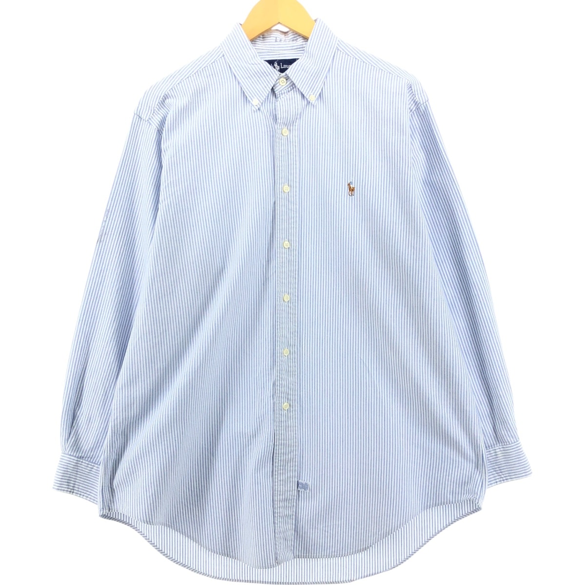 古着 ラルフローレン Ralph Lauren 長袖 ボタンダウンストライプシャツ メンズXL相当/eaa549395