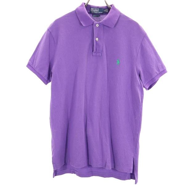 Polo by Ralph Lauren ポロバイラルフローレン 半袖 ポロシャツ S パープル CUSTOM FIT 鹿の子