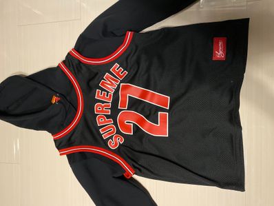 Supreme Basketball Jersey Hooded Sweatshirt "Black"