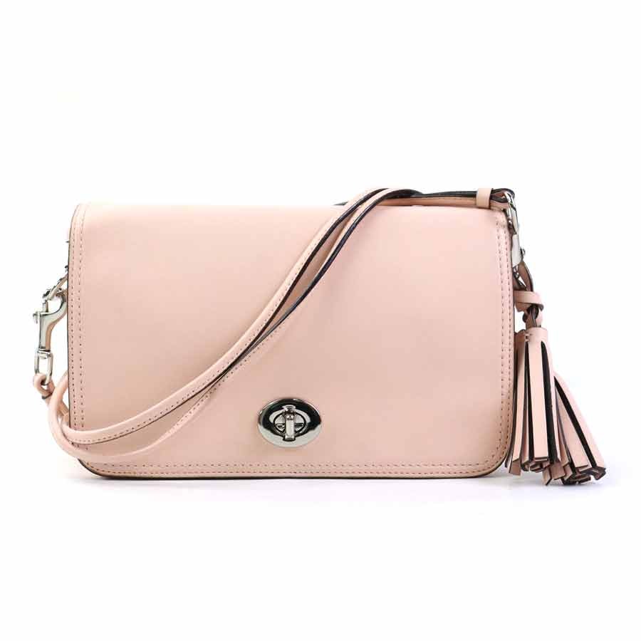 コーチ COACH ショルダーバッグ レザー ピンク レディース【中古】 h32481a