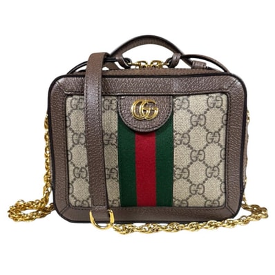 グッチ オフィディア ショルダーバッグ GGスプリームキャンバス 602576 ブラウン レディース GUCCI 中古