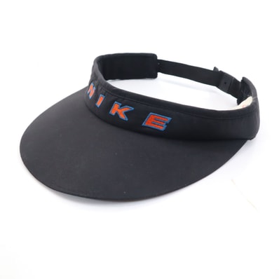 NIKE ナイキ 90s 白タグ オールド サンバイザー ブラック 帽子 ユニセックス