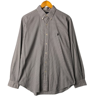 古着 ラルフローレン Ralph Lauren CLASSIC FIT 長袖 ボタンダウンストライプシャツ メンズL相当/eaa565599