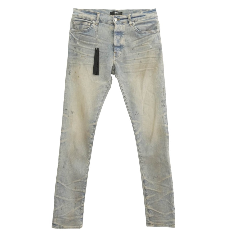 AMIRI アミリ デニムパンツ AMDNSY1159 STACK JEAN ダメージ加工 デニムパンツ インディゴブルー系 32【中古】