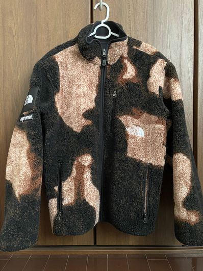 Supreme x The North Face Bleached Denim Print Fleece Jacket "Black"