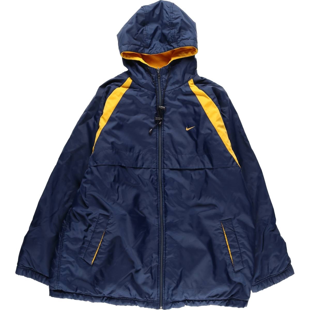 古着 00年代 ナイキ NIKE リバーシブル バックロゴ フリース×中綿パーカー パファージャケット メンズXL相当/eaa608987