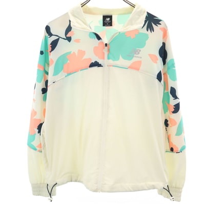 NEW BALANCE ニューバランス 花柄 ウインドブレーカー M/L アイボリー ジャケット