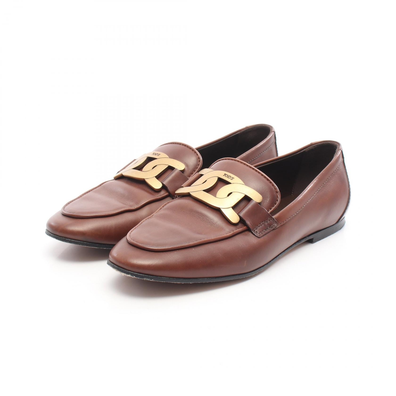 トッズ TOD'S ケイト ローファー 靴 レザー レディース ブラウン系 【中古】