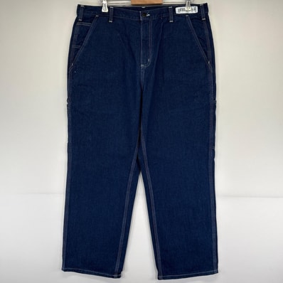 古着 カーハート Carhartt デニム パンツ Gパン デニム ペインター 大きいサイズ ワークパンツ ワンポイント W38×L28 ブルー系 メンズ