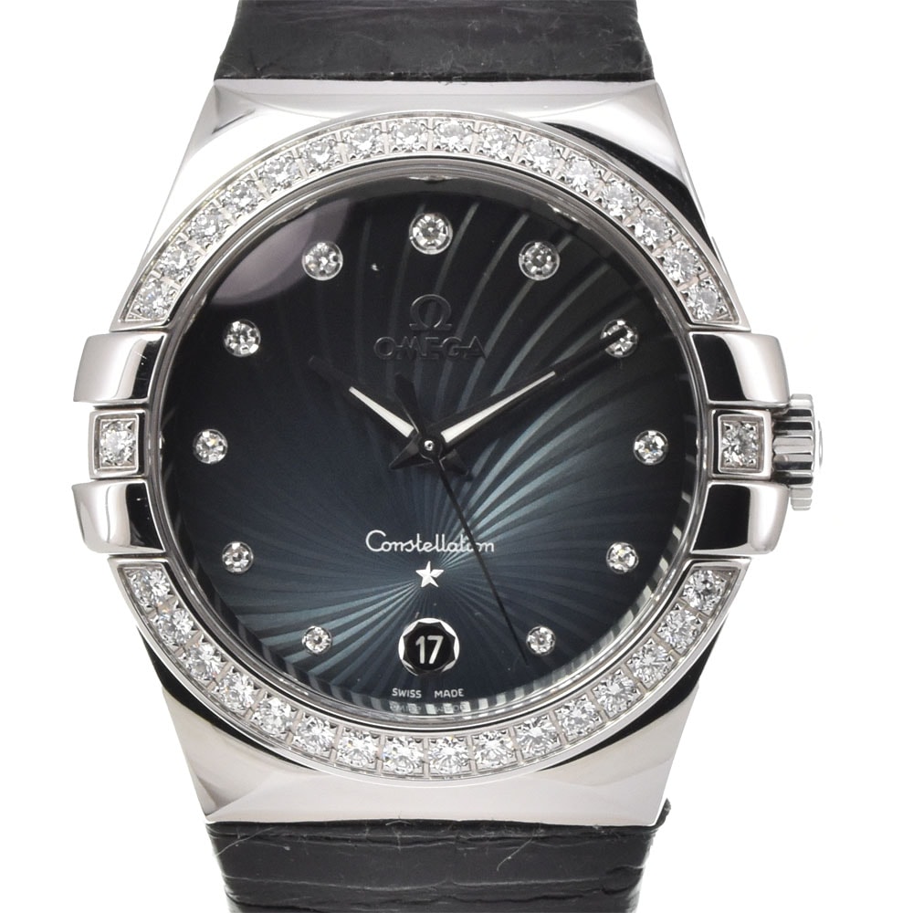 値下 オメガ OMEGA 123.18.35.60.56.001 コンステレーション ダイヤモンド クォーツ レディース 美品 M#145771