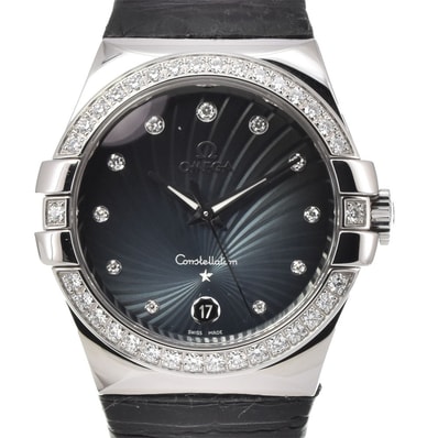 値下 オメガ OMEGA 123.18.35.60.56.001 コンステレーション ダイヤモンド クォーツ レディース 美品 M#145771