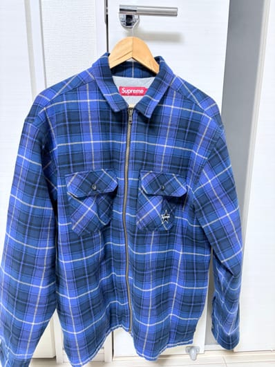 Supreme Thermal Lined Zip Up Flannel Shirt Supreme Thermal Lined Zip Up Flannel Shirt