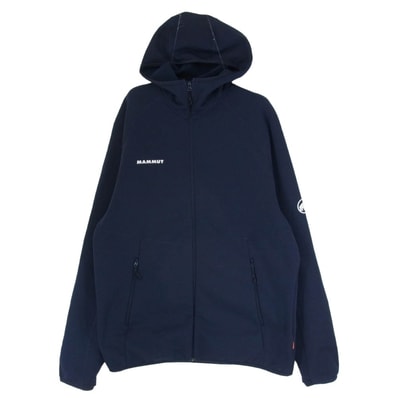 Mammut マムート ジャケット 1014-04280 Aconcagua ML Hooded Jacket POLARTEC アコンカグア ミッドレイヤー ポーラテック フーデッド フリース ジャケット ネイビー系 XL【中古】