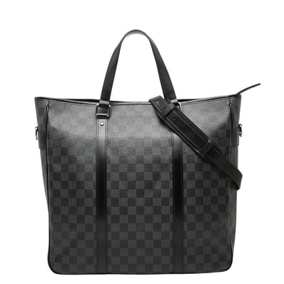 ルイ ヴィトン ダミエ グラフィット タダオ ハンドバック ショルダーバッグ2WAY N51192 ブラック PVC レザー メンズ LOUIS VUITTON 【中古】