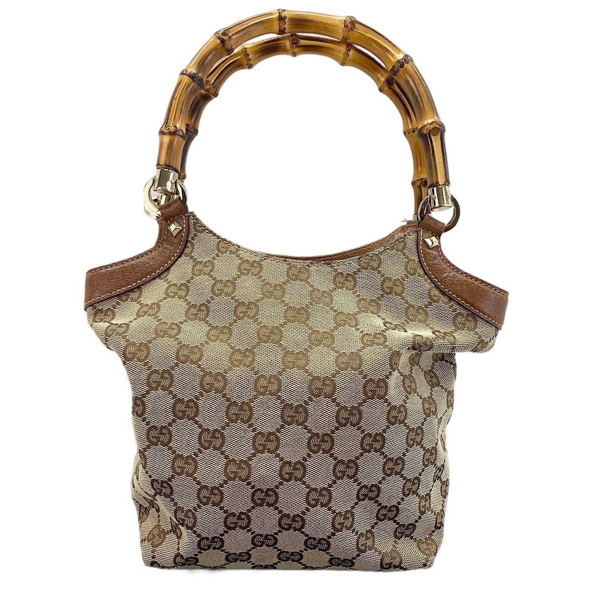 グッチ GUCCI GGキャンバス バンブー ハンドバッグ【中古】