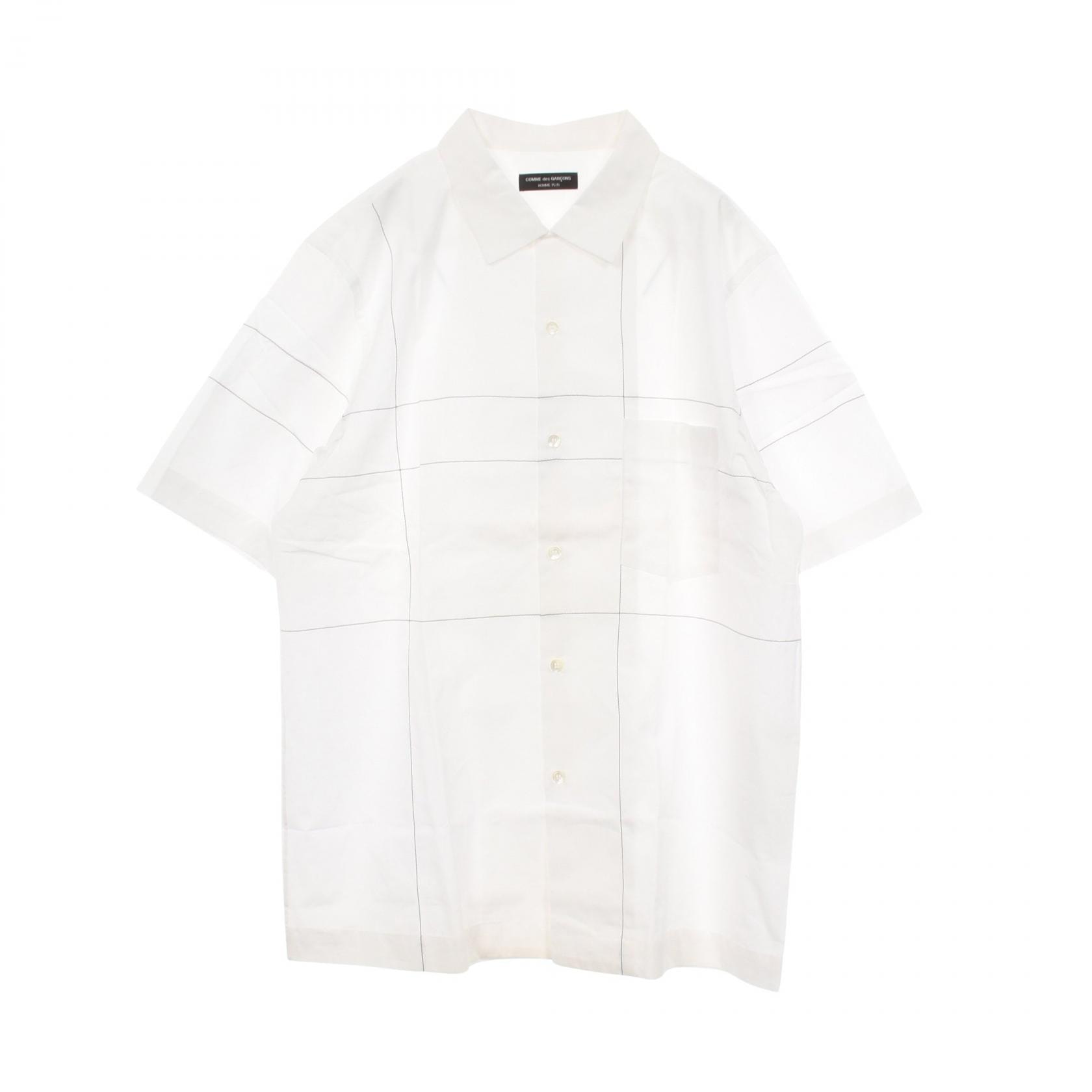 コムデギャルソンオムプリュス COMME des GARCONS HOMME PLUS ステッチ 半袖 衣料品 トップス コットン メンズ ホワイト系 PI-B007 【中古】
