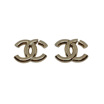 CHANEL シャネル ココマーク ピアス メタル ゴールド レディース【中古】