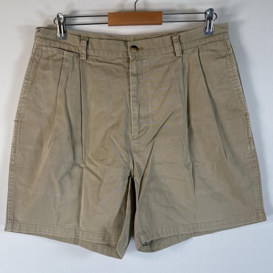 古着 90's/90年代 ノーティカ NAUTICA ショートパンツ 半ズボン ワンポイントロゴ ハーフパンツ 短パン w34 ベージュ系 メンズ