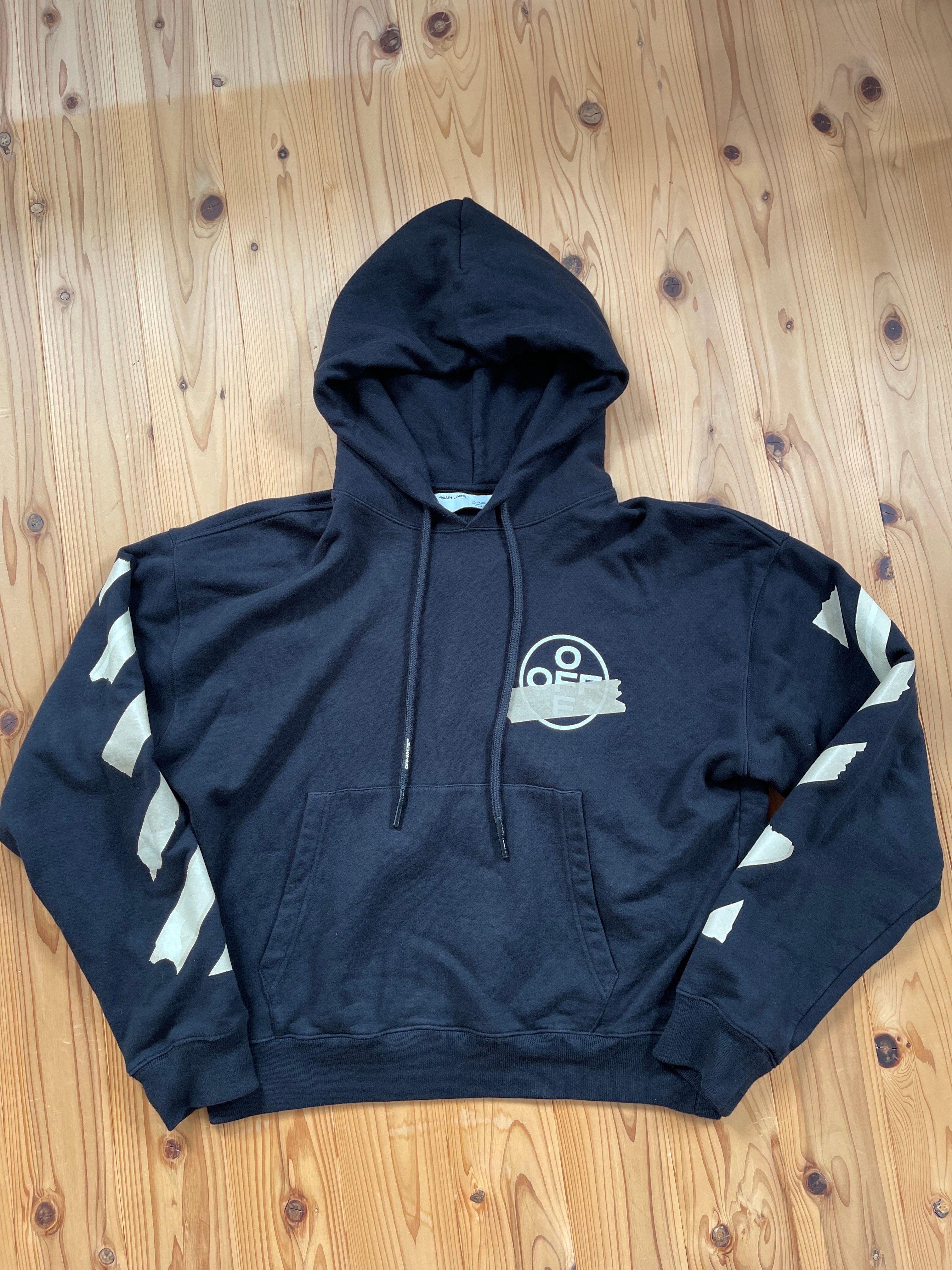 OFF-WHITE Tape Diag Arrows Hoodie "Black"