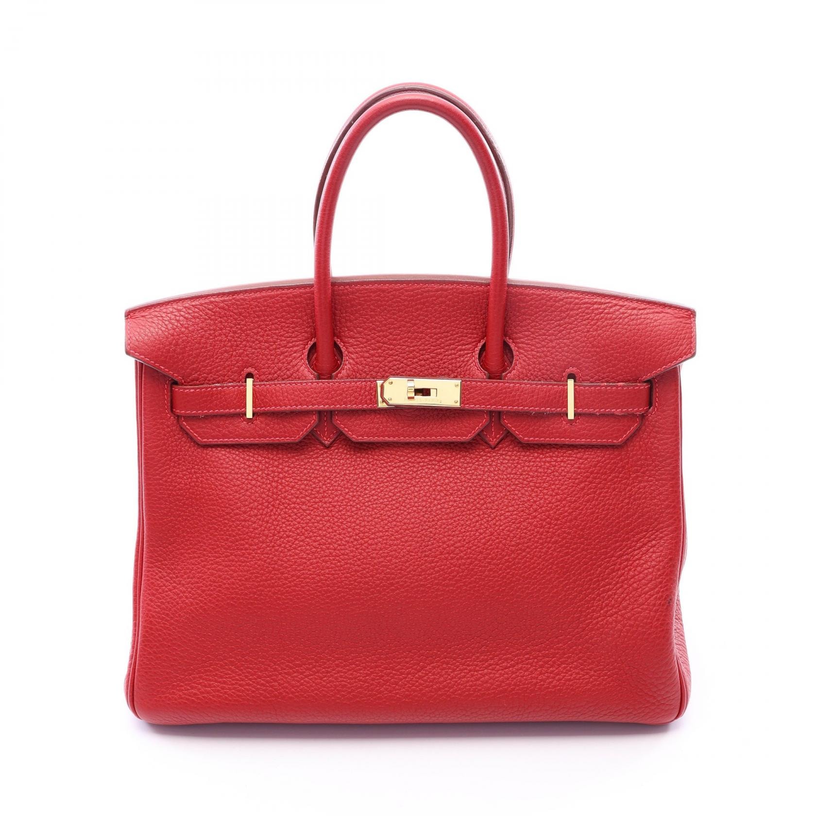 エルメス HERMES バーキン35 ルージュヴィフ ハンドバッグ バッグ トリヨンクレマンス トリヨンクレマンス □I刻印(2005年製造) レディース レッド系 【中古】