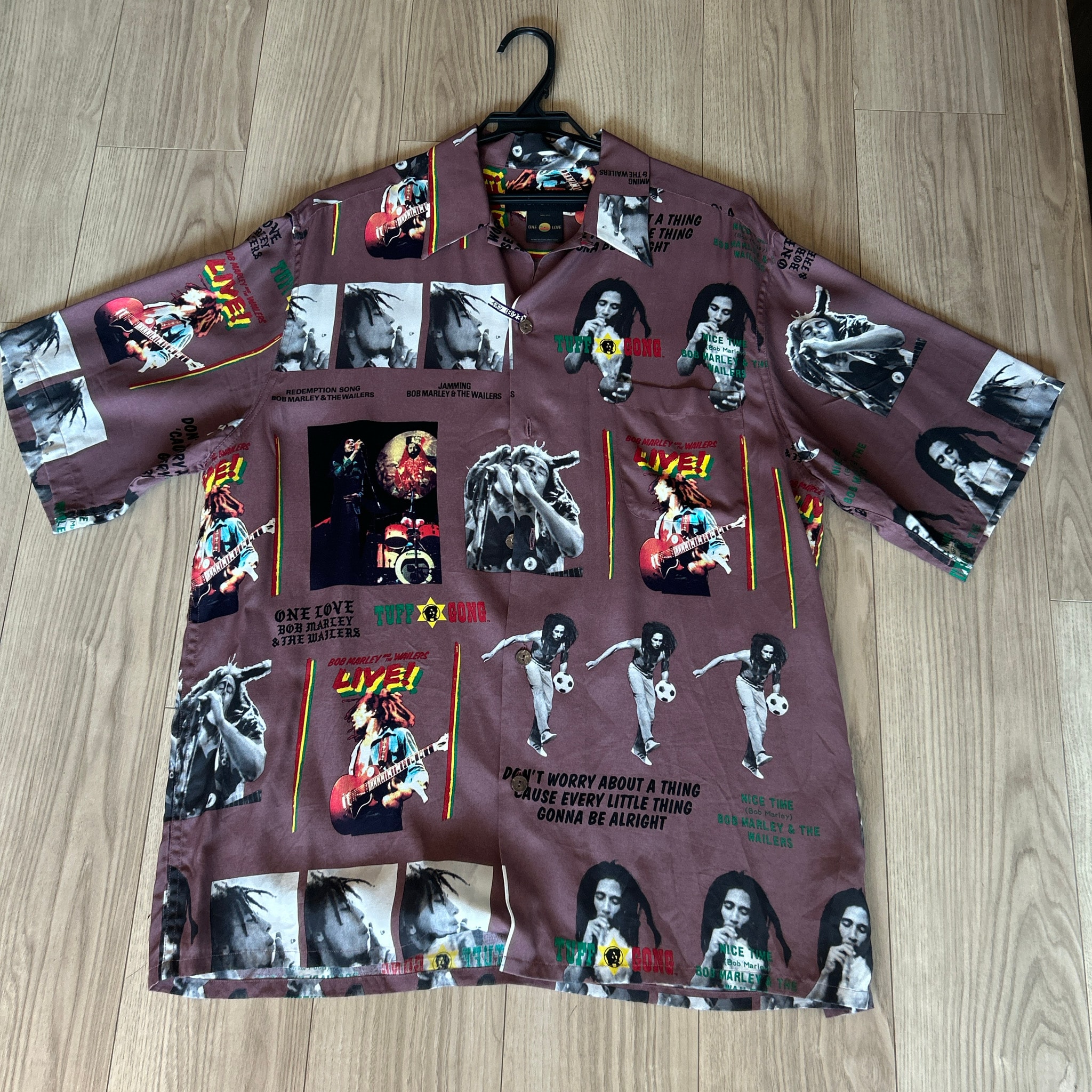 WACKO MARIA x BOB MARLEY Hawaiian Shirt "Burgundy"