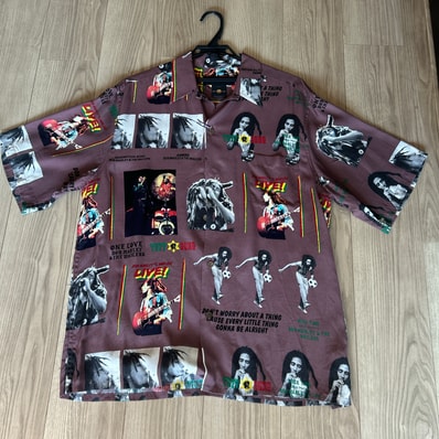 WACKO MARIA x BOB MARLEY Hawaiian Shirt "Burgundy"