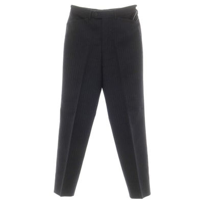 【中古】ポールスミス Paul Smith ウール ストライプ ドレススラックスパンツ ブラック【サイズ28】【メンズ】