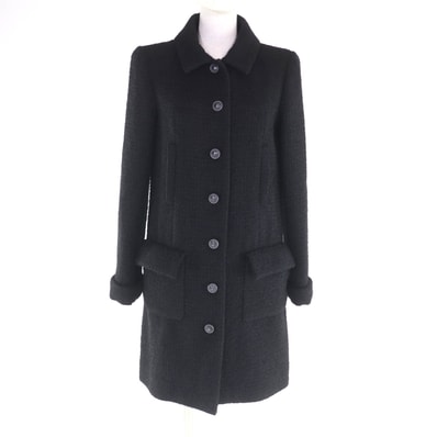 極美品 シャネル コート ブラック レディース 36 P62079