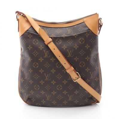 ルイ・ヴィトン LOUIS VUITTON オデオンMM ショルダーバッグ バッグ PVCコーティングキャンバス レザー モノグラム レディース ブラウン系 M56389 【中古】