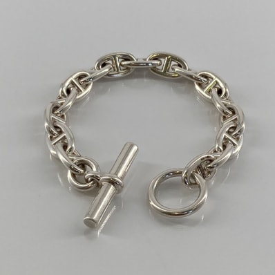 HERMES(エルメス) シェーヌダンクル MM 16コマ ブレスレット Ag925 シルバー