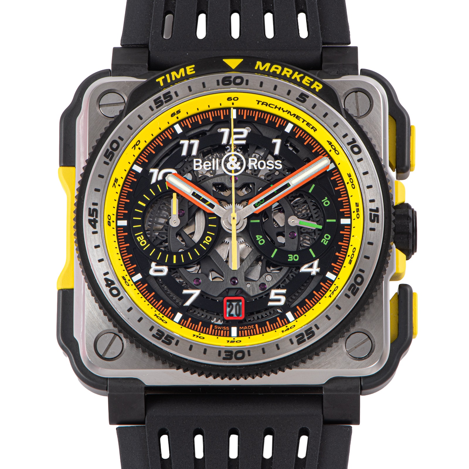 【未使用】Bell&Ross ベル&ロス BR-X1 R.S.19 BRX1-RS19/SRB 保証書2026年 250本限定 PVDチタンとラバー インサート付きセラミック【中古】