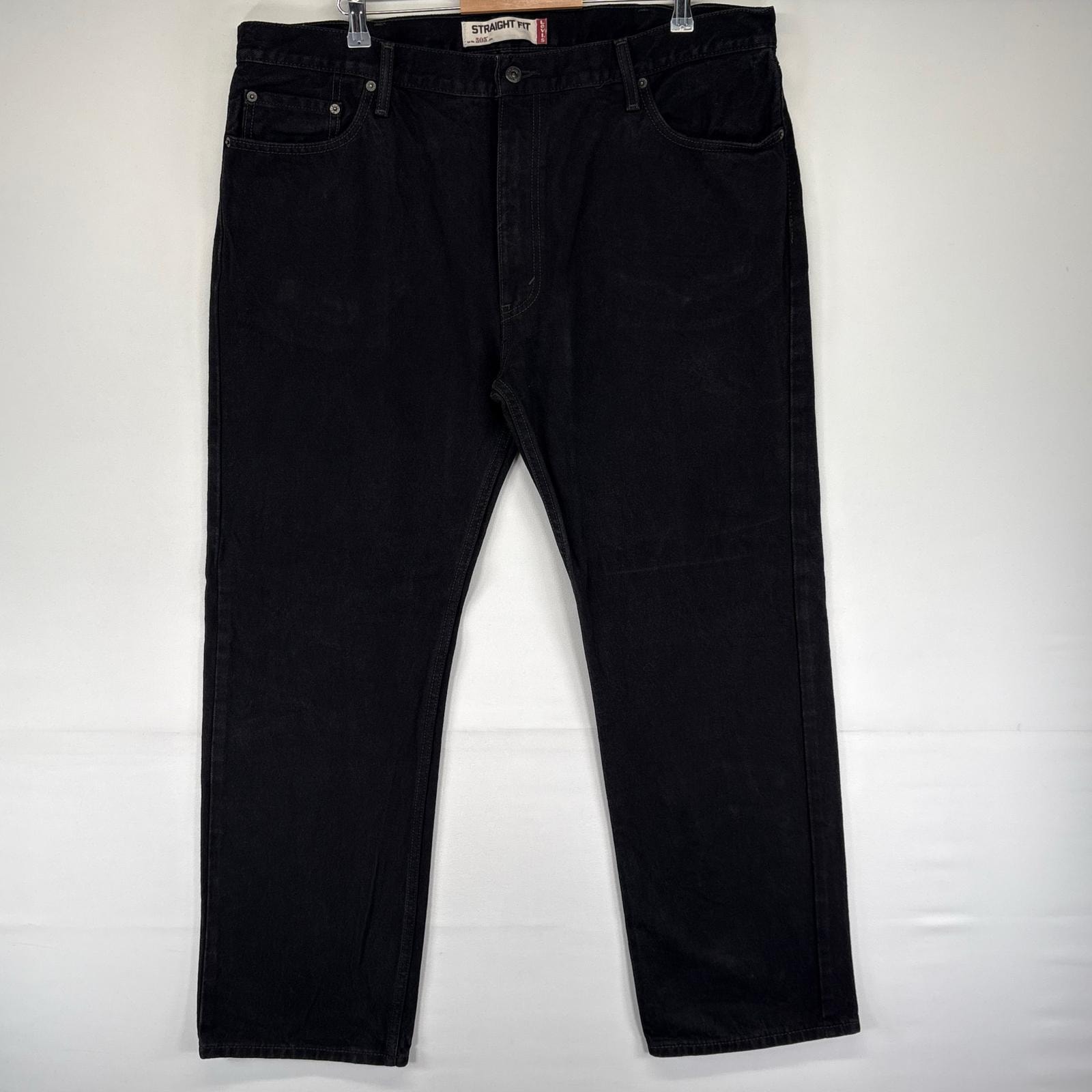 古着 リーバイス Levi's デニム パンツ Gパン 大きいサイズ ストレート 5ポケット 505 ジッパーフライ W42 L32  ブラック系 メンズ
